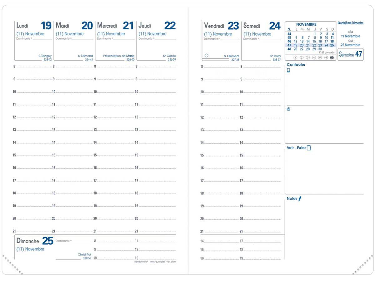 QUO-VADIS Agenda Club Randonnee 2026 003086Q 1S/2P rosso FR 9x12.5cm (3371010119943)