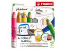 STABILO Whiteboardmarker MARKdry 648/4-01 Neon 4 pezzi (4006381625067)