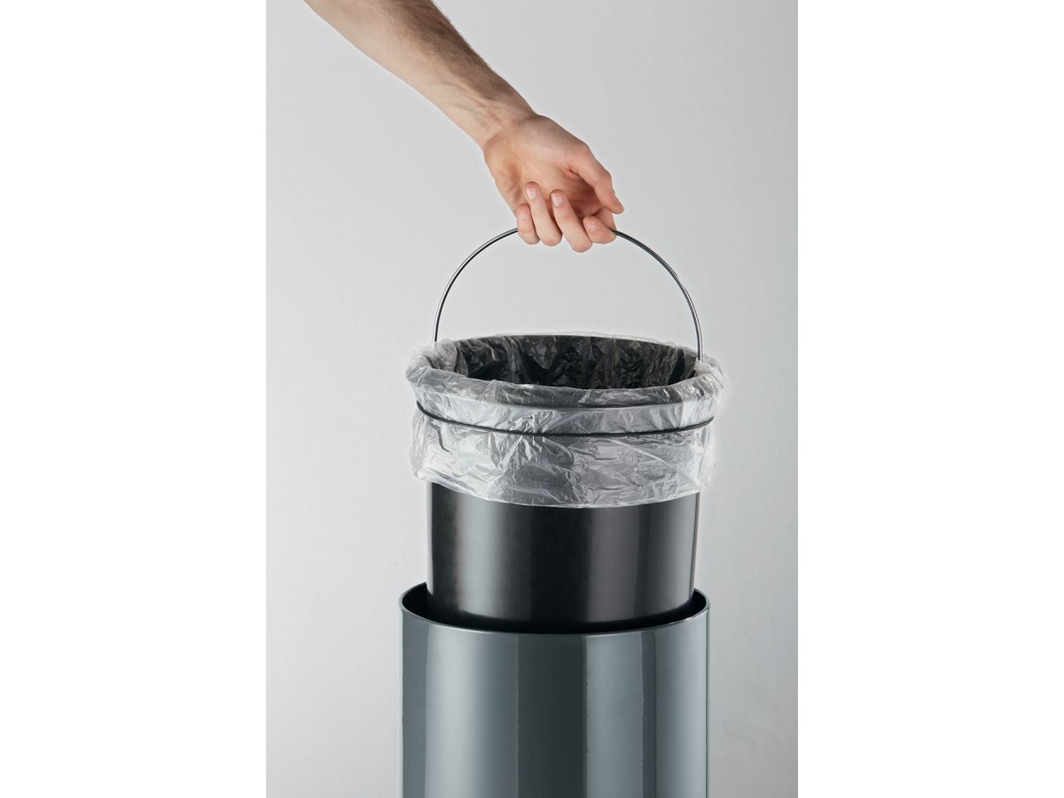 DURABLE Treteimer 12lt 340123 Edelstahl, 40cmx31cm (4005546301976)