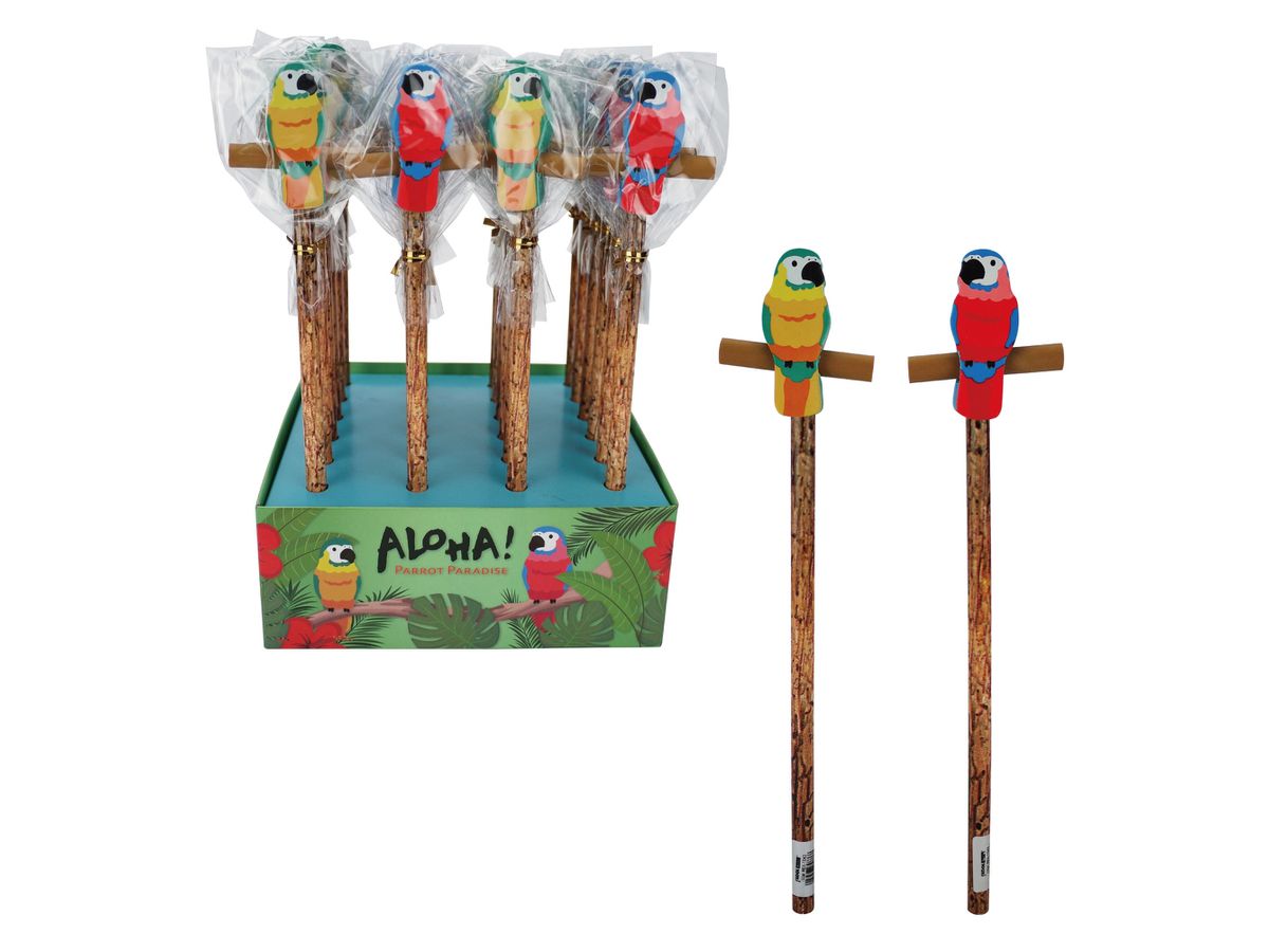 ROOST Matita pappagallo REA-1042 Gomma, 2 ass. (7612532057440)