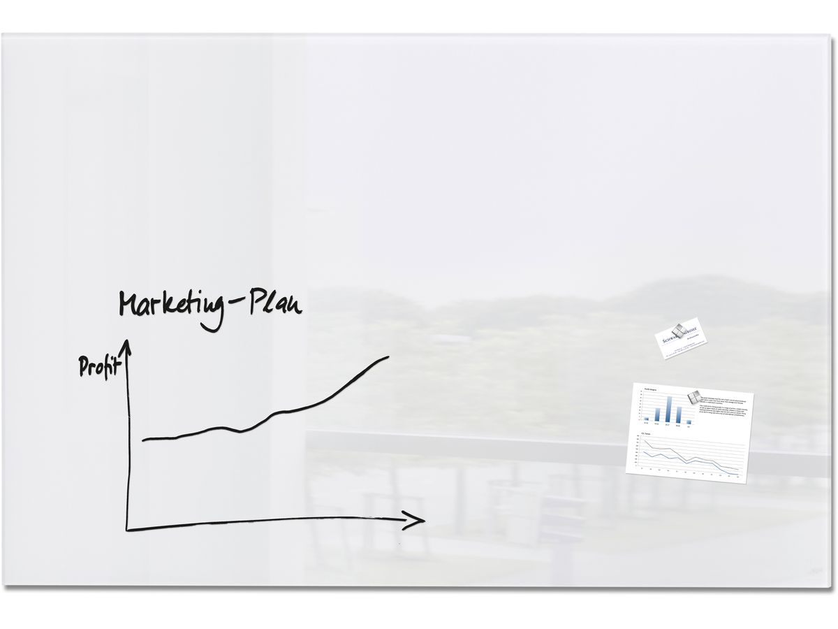 SIGEL Glass Calamitaboard GL220 bianco 1500x1000x18mm (4004360857850)