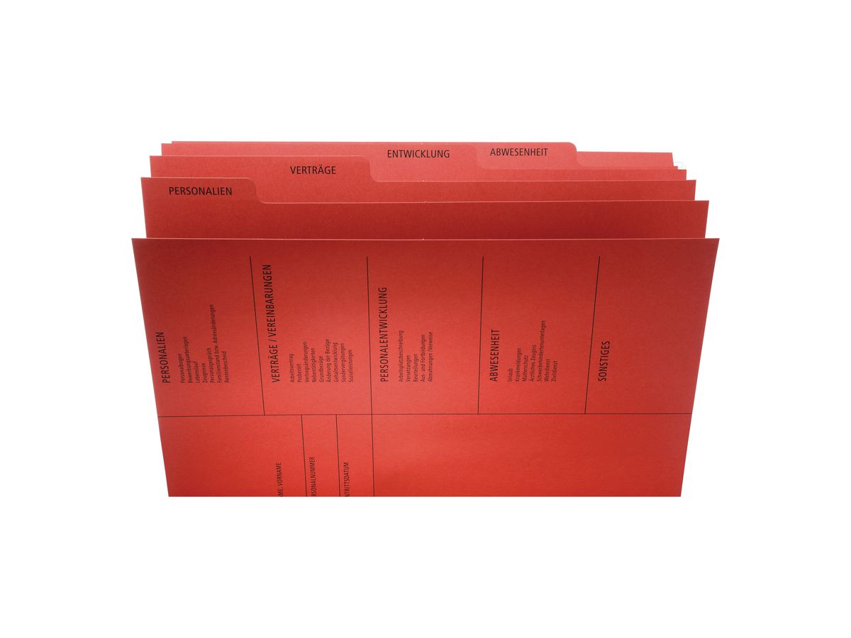 PAGNA Hängemappe Personal 5-teilig 44105-01 rot (4013951008823)