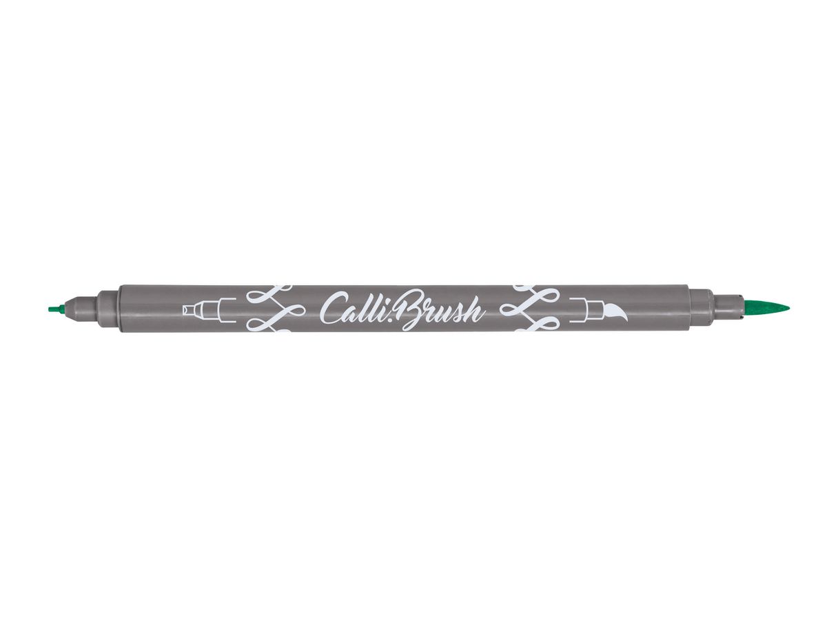 ONLINE Callibrush Pen Double Tip 2mm 19058/6 Dark Green (4014421190581)