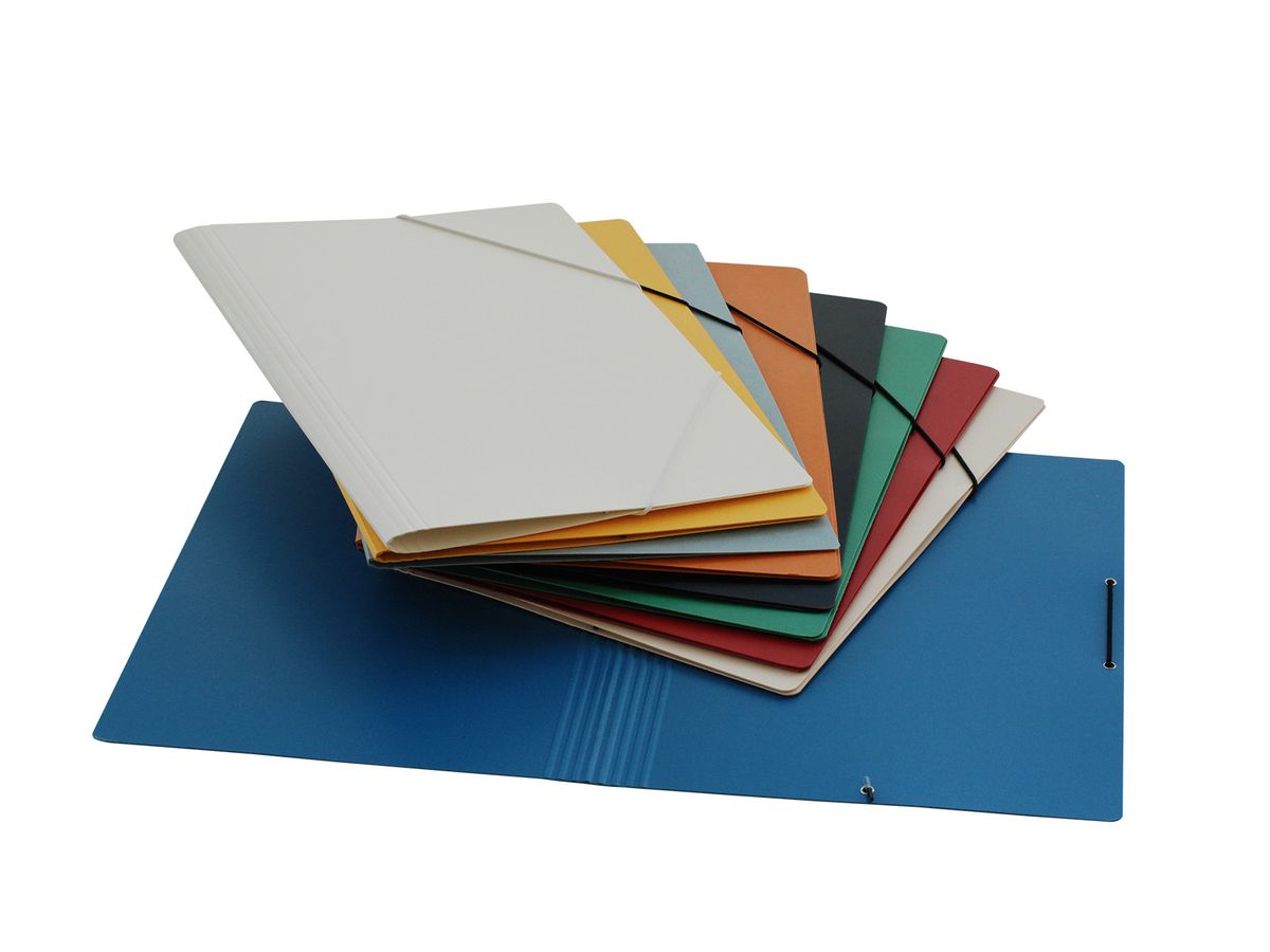 EROLA Cartella con elasti 800my A4 3228 marrone cartone fibra (7640114443275)