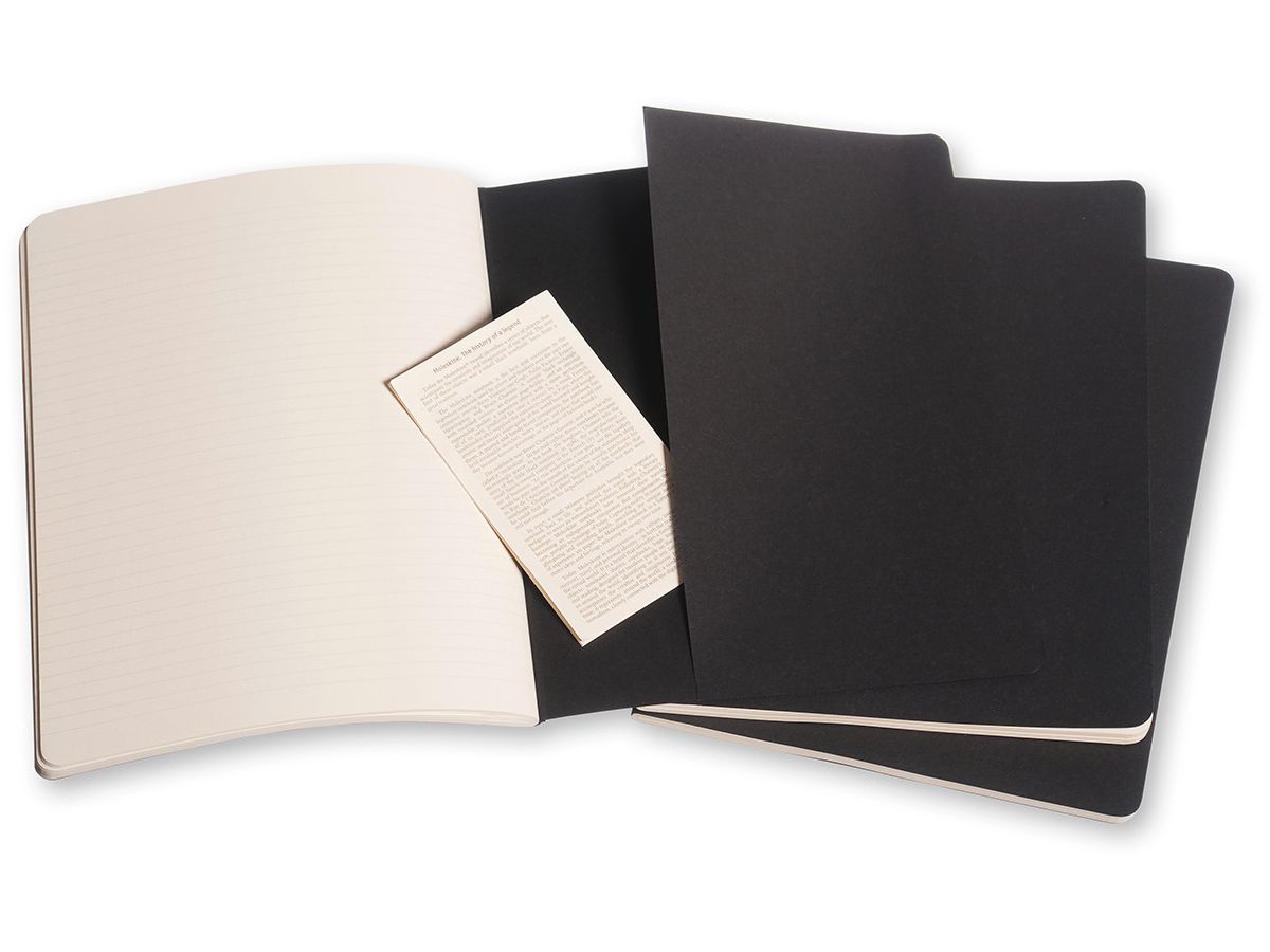 MOLESKINE Cahier XL 25x19cm 705014 ligné, noir 3 pcs. (9788883705014)