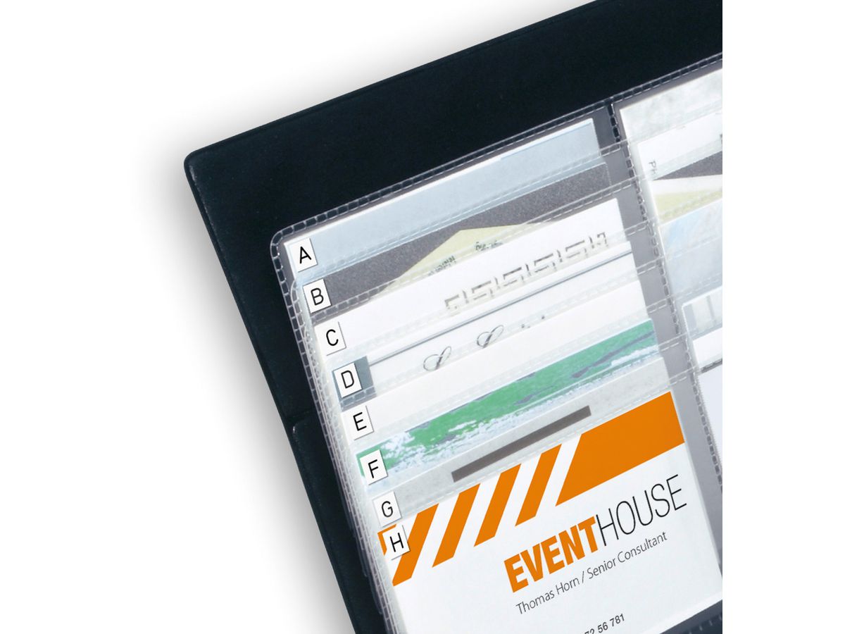 SIGEL Visitenkarten-Mappe 300x180mm VZ175 schwarz für 288 Karten (4004360980879)