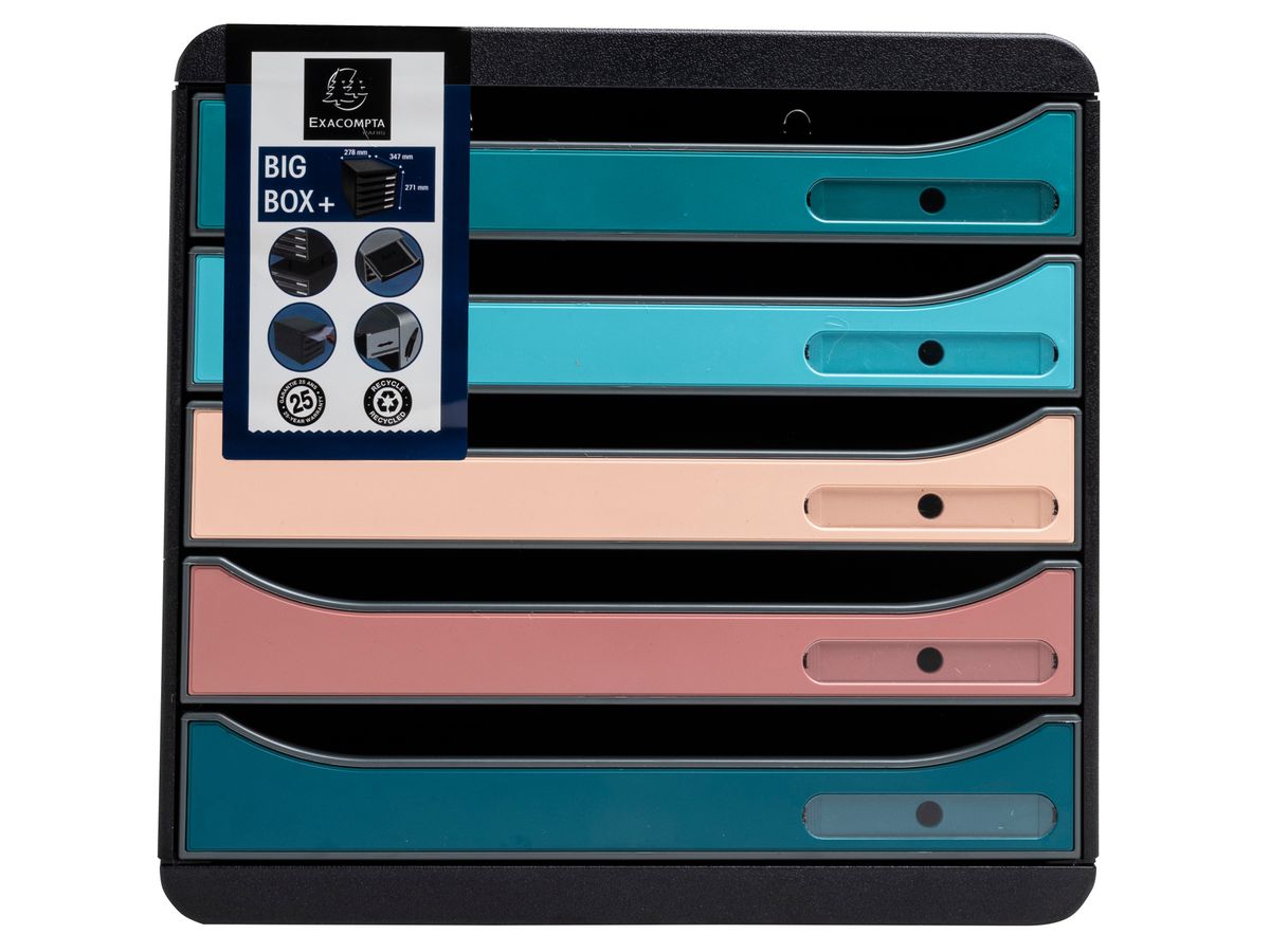 EXACOMPTA Schubladenbox SKANDI A4+ 309606D Big Box, 5 Schubladen (9002493309609)