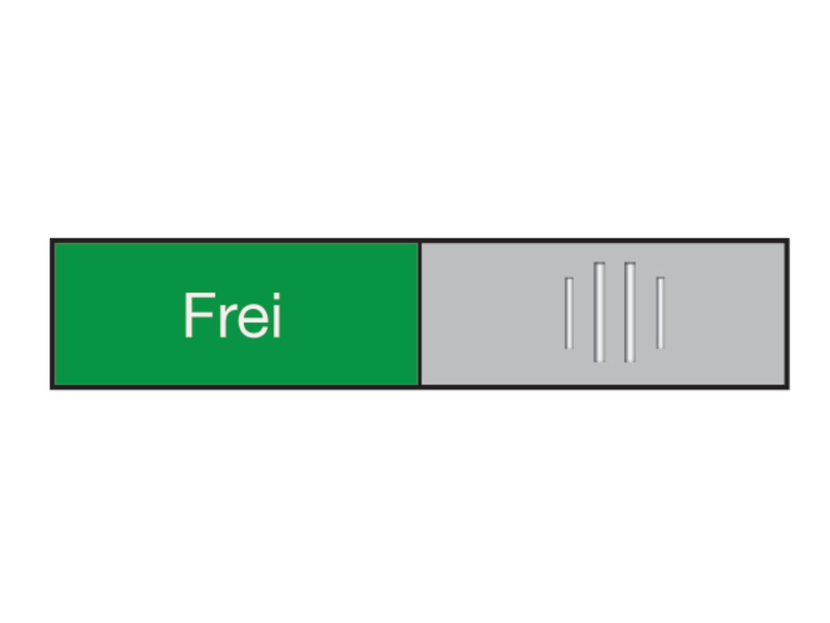 BEREC Türschild 27,4x102mm 314.081 Alu, Frei-Besetzt (7640106621988)