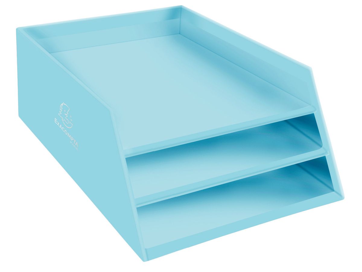 EXACOMPTA Briefablage Aquarel A4 13496D 3 Fächer, assortiert (9002493116856)