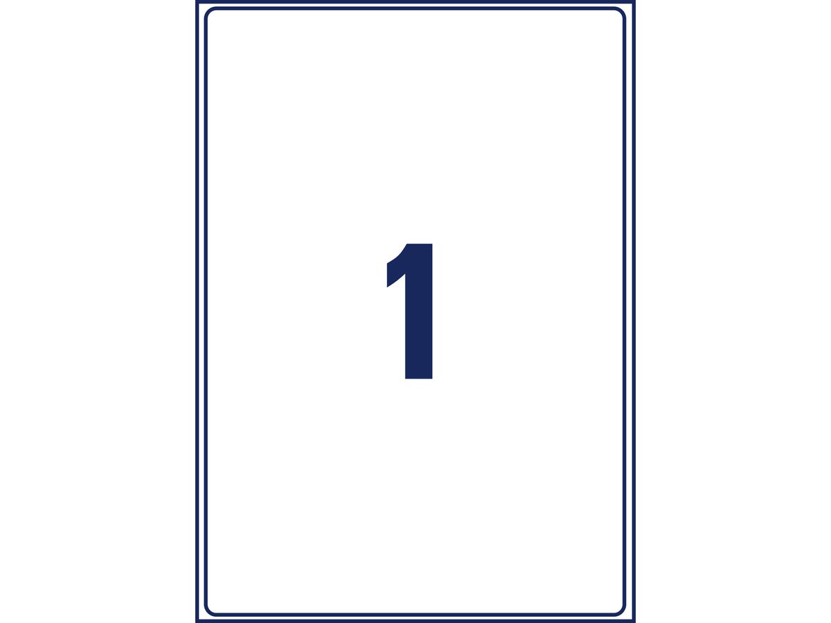 AVERY ZWECKFORM Etichette indir. 199,6x289,1mm LR7167100 recycling 100 pezzi (4004182651650)