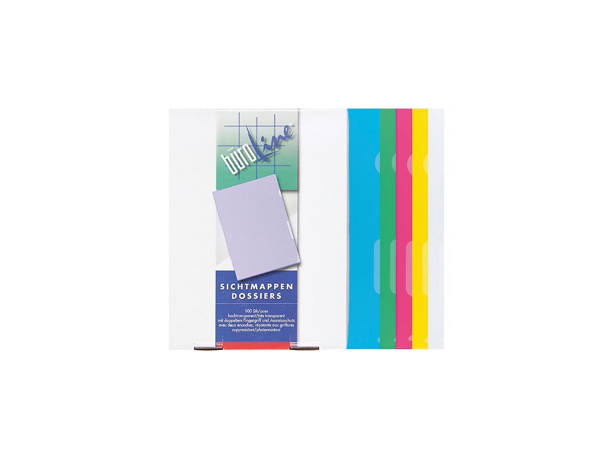 BÜROLINE Dossiers A4 620079 ass. 100 pcs. (7612532000842)