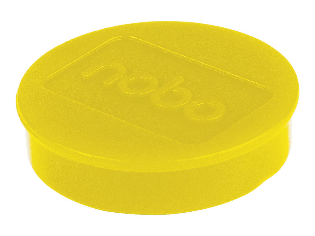 NOBO Aimant ronde 38mm 1915309 jaune 10 pcs. (5028252611312)