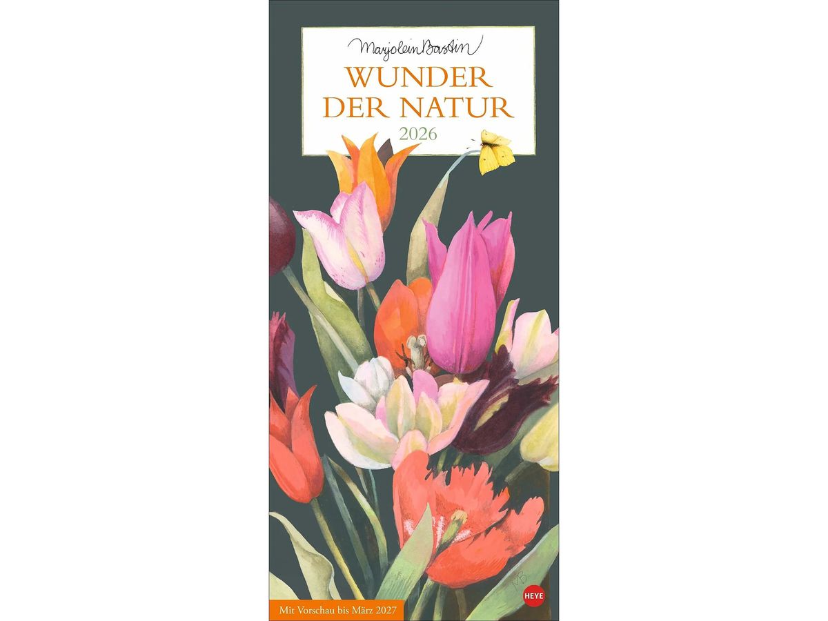 HEYE Monatsplaner 2026 1402+26 Bastin Wunder Natur 21x45cm (9783756409570)