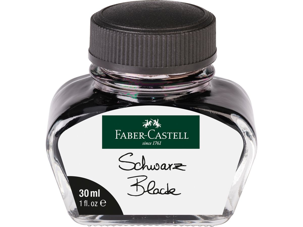 FABER-CASTELL Tintenglas 30ml 149854 schwarz (4005401498544)