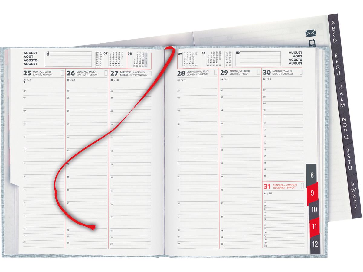 BIELLA Geschäftsagenda Oraio 2026 809301060026U 1W/2S hellblau ML 17.8x23.5cm (7611365524358)