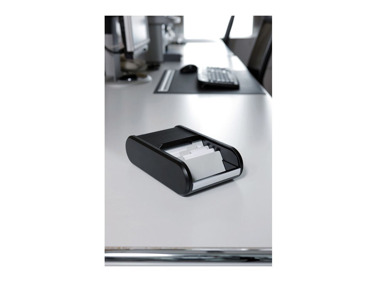 HELIT Visitenkarten-Box H6218095 schwarz 67x136x240mm (4012086021172)