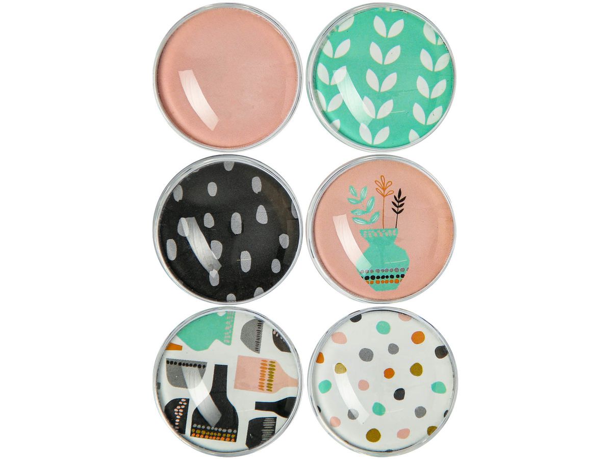 I AM CREATIVE Calamita Fresh Let`s Organize 4035.55 Vetro, 3x1cm 6 pezzi (7611983215522)