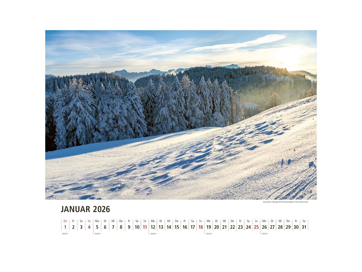 APPENZELLER Bildkalender 2026 9783858829047 Appenzeller DE 40x31cm (9783858829047)