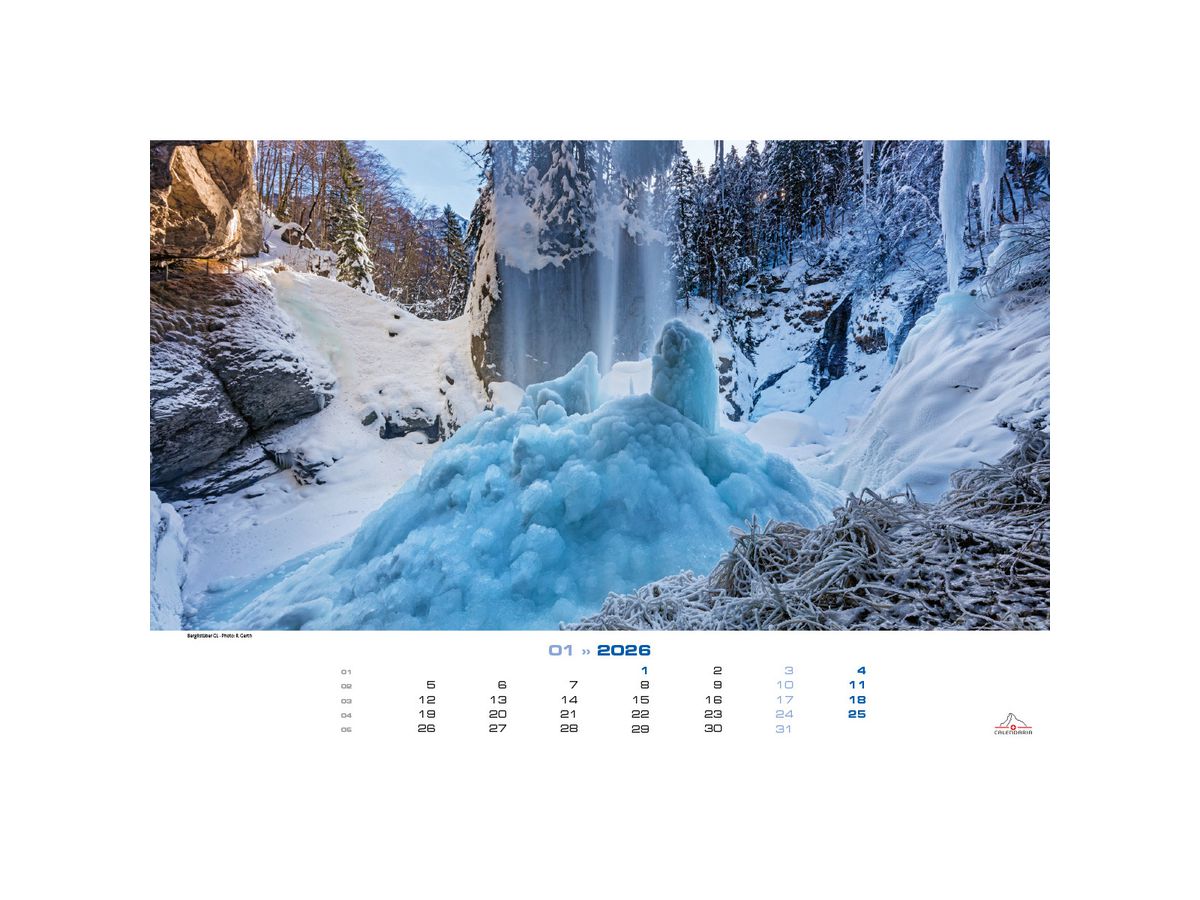 CALENDARIA Calendario 2026 9783036205267 Mountain Waters ML 45x34cm (9783036205267)