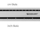 WESTCOTT Righello in alu 30cm E-1019100 cm/inch scala (4027521513617)