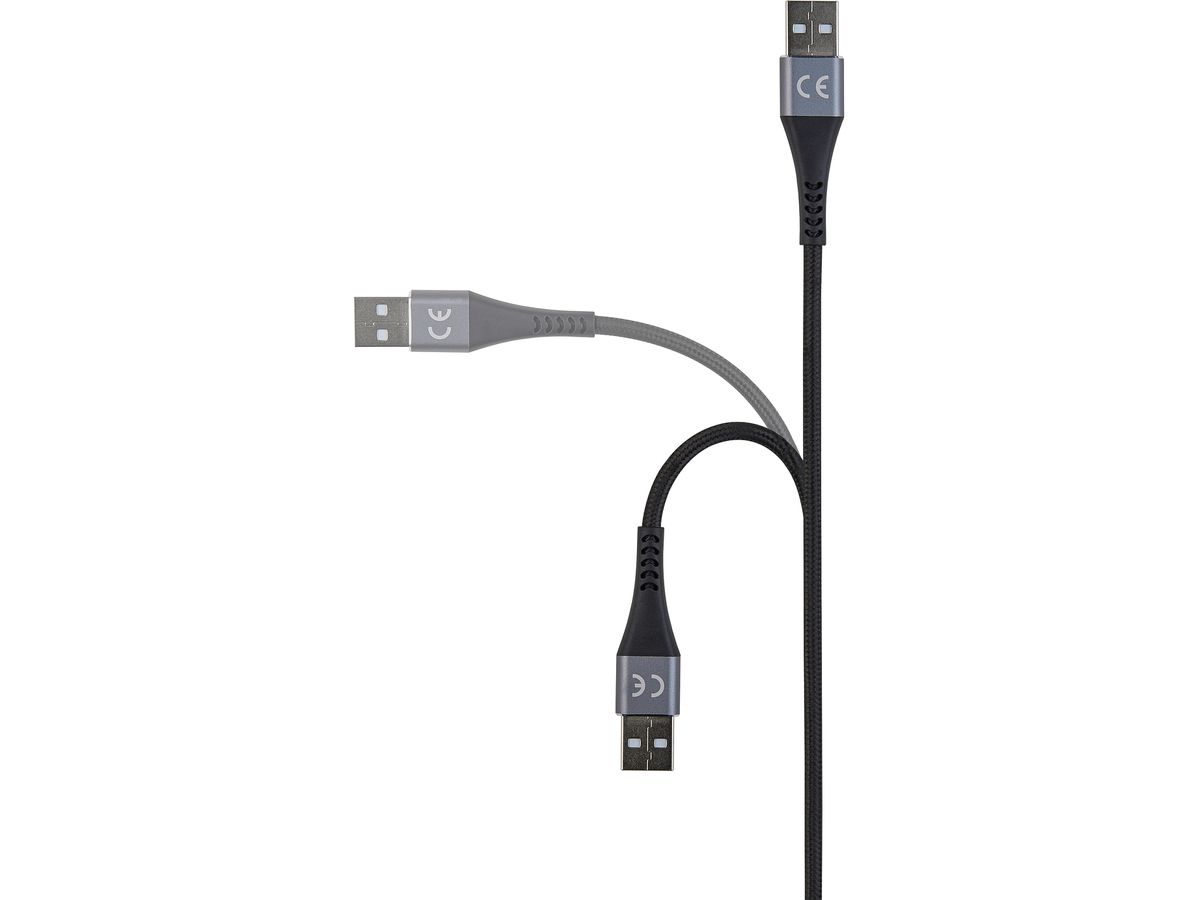 INTENSO Cable USB-A to USB C 7901100 1.5 m, Nylon black (4034303036004)
