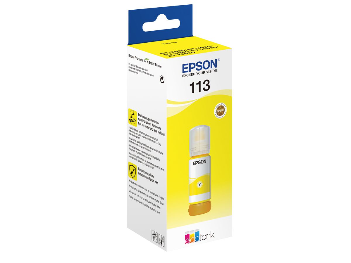 EPSON Flacone d'inch. 113 yellow T06B440 EcoTank ET-5800 6000 pagine (8715946674735)
