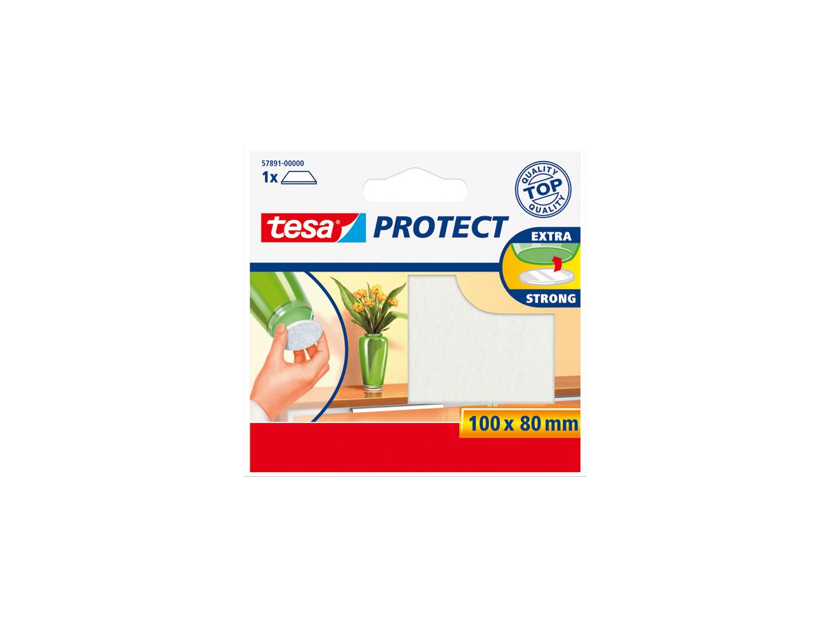 TESA Protect Feltrini 100mmx80mm 578910000 bianco,tagliabile,antigraffio (4042448884978)