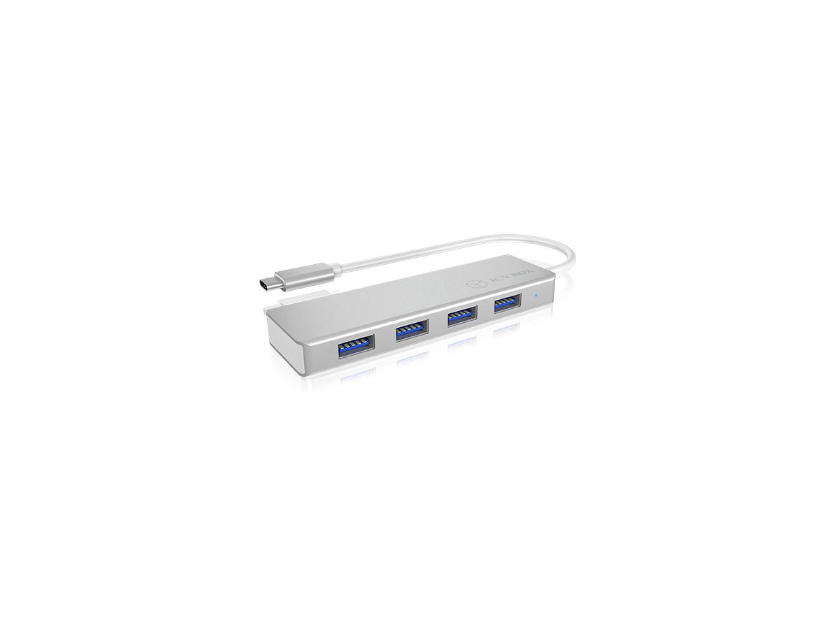 ICY BOX USB 3.0 Type-C Hub silver IB-HUB1425-C with 4 USB ports (4250078168249)