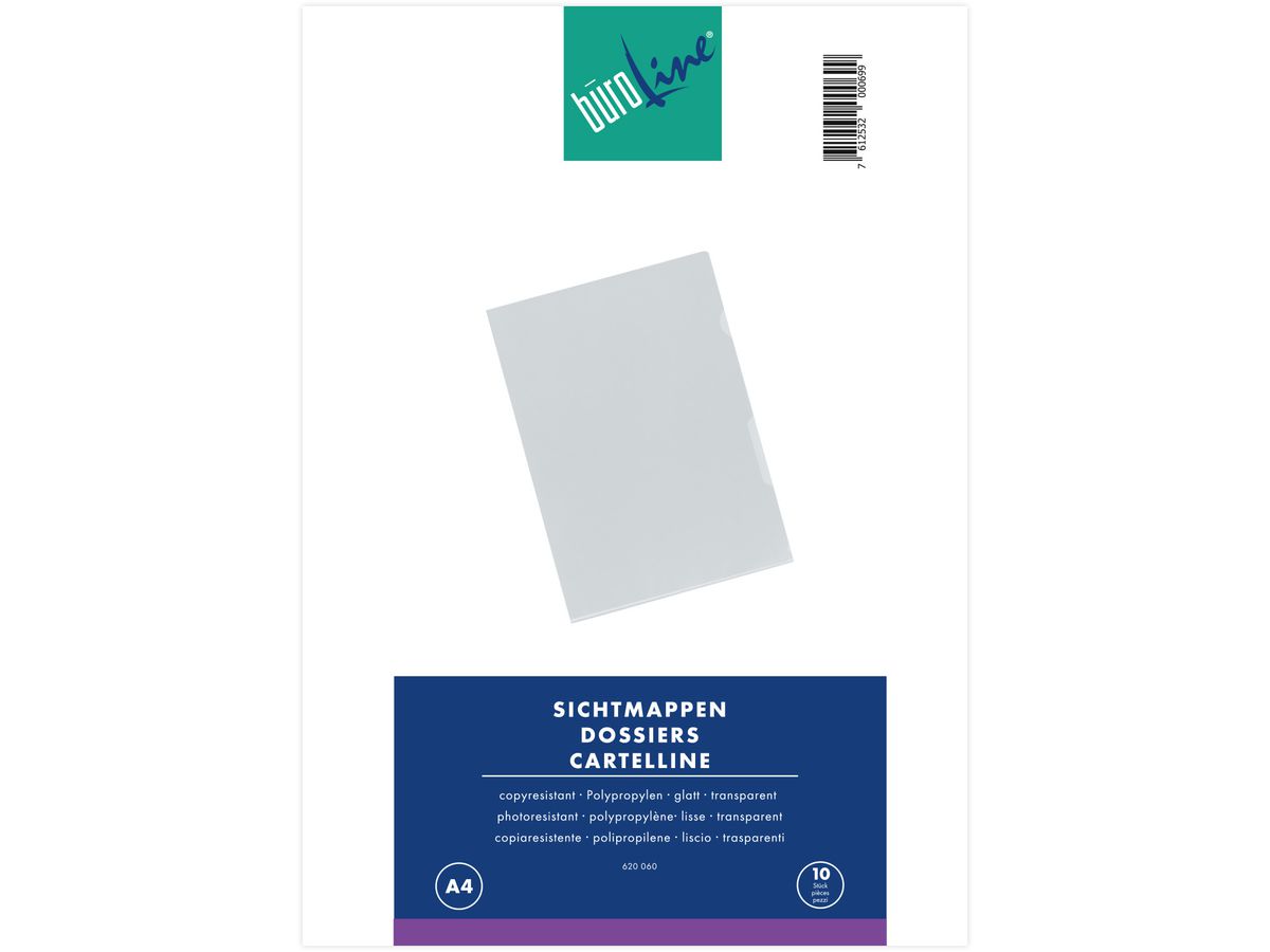 BÜROLINE Dossiers A4 620060 transparent 10 pcs. (7612532000699)