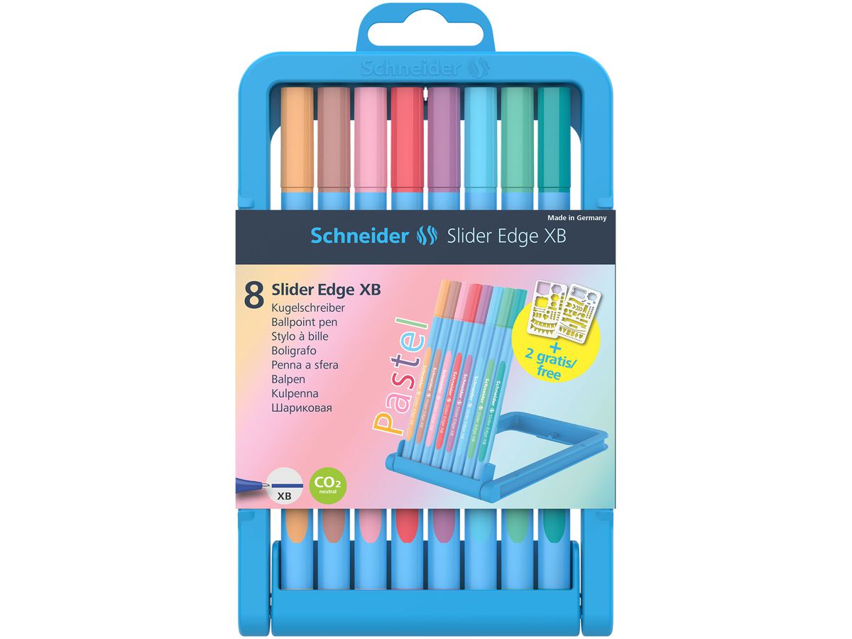 SCHNEIDER Kugelschreiber Slider Edge XB 152289 Pastell 8 Stück (4004675138347)