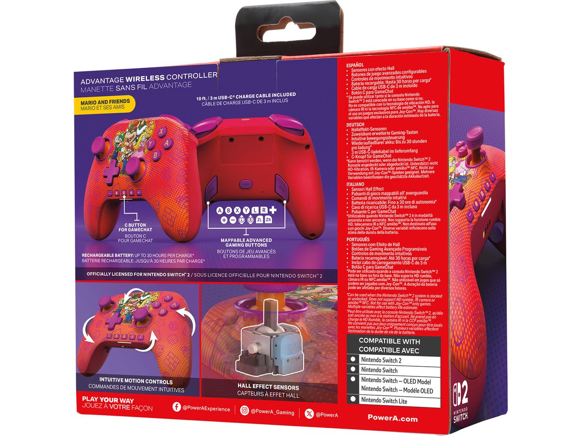 POWER A Advantage Wireless Ctrl. NSGP0548 NSW2, Mario & Friends (0617885159619)