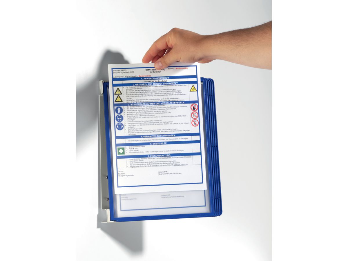 DURABLE System prés. VARIO Wall5 555107 bleu foncé incl 5 pochettes (4005546506494)