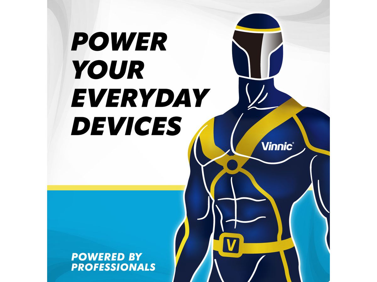 VINNIC USB Rech. Batt. C Type-C VPRB-UCC-2PC 3000mAh,Case,2pcs. (4898338020397)