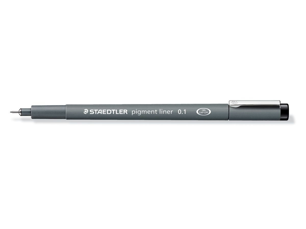 STAEDTLER Pigment-Liner 0,1 mm 30801-9 schwarz (4007817330395)
