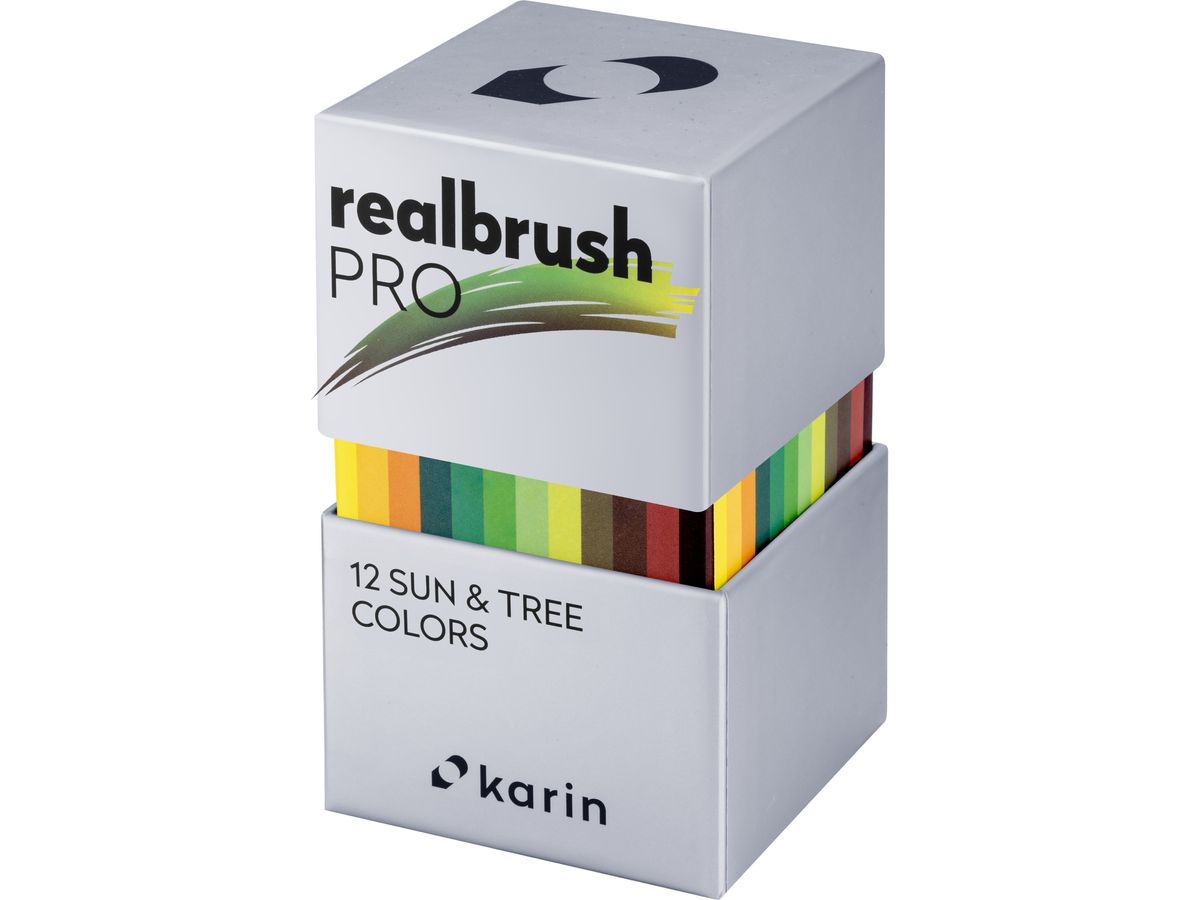 KARIN Real Brush Pen Pro 0.4mm 31C3 Sun and tree Colours 12 pièces (5904446031381)
