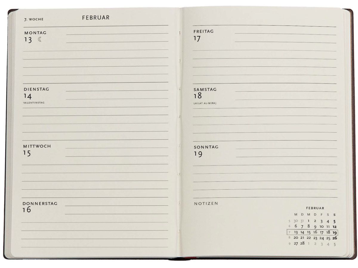 PAPERBLANKS Agenda Blue Luxe 2026 DD0553-8 1W/2S HOR Mini HC DE 9.5x14cm (9780349705538)