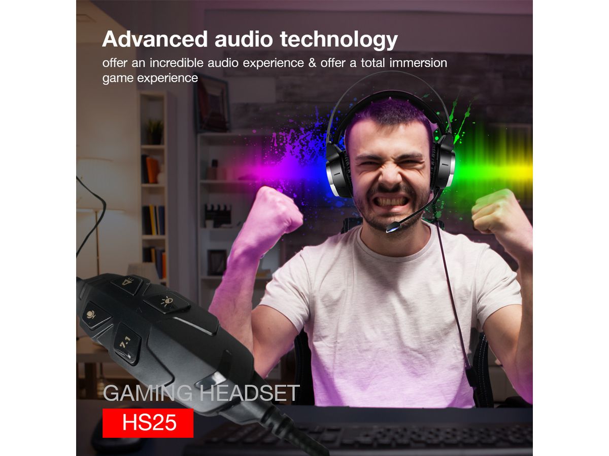 LENOVO Gaming Headphones HS25 HS25-BK (6970648212872)