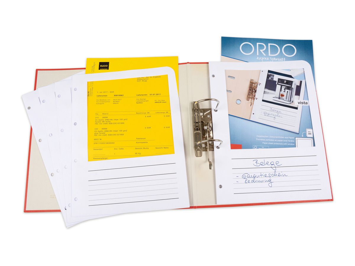 ELCO Pochettes perforées Ordo A4 29462.10 vista, blanc 100 pièces (7611722019961)