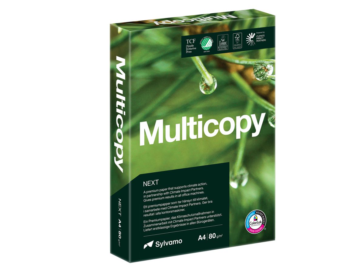 MULTICOPY Kopierpapier next A4 88365185 80g, weiss 500 Blatt (7318826580013)