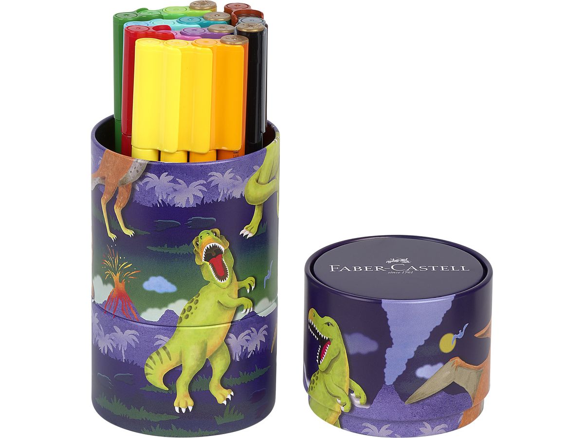 FABER-CASTELL Pennarelli Connector Dino 155546 20 colori (4005401555469)