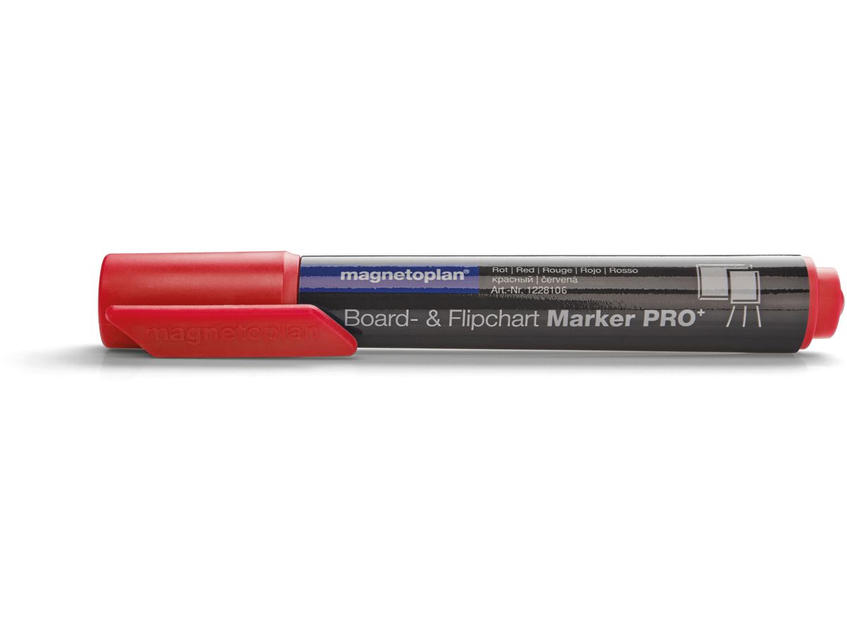 MAGNETOPLAN Marker combiné Pro+ 1228106 rouge 4 pcs. (4013695024820)