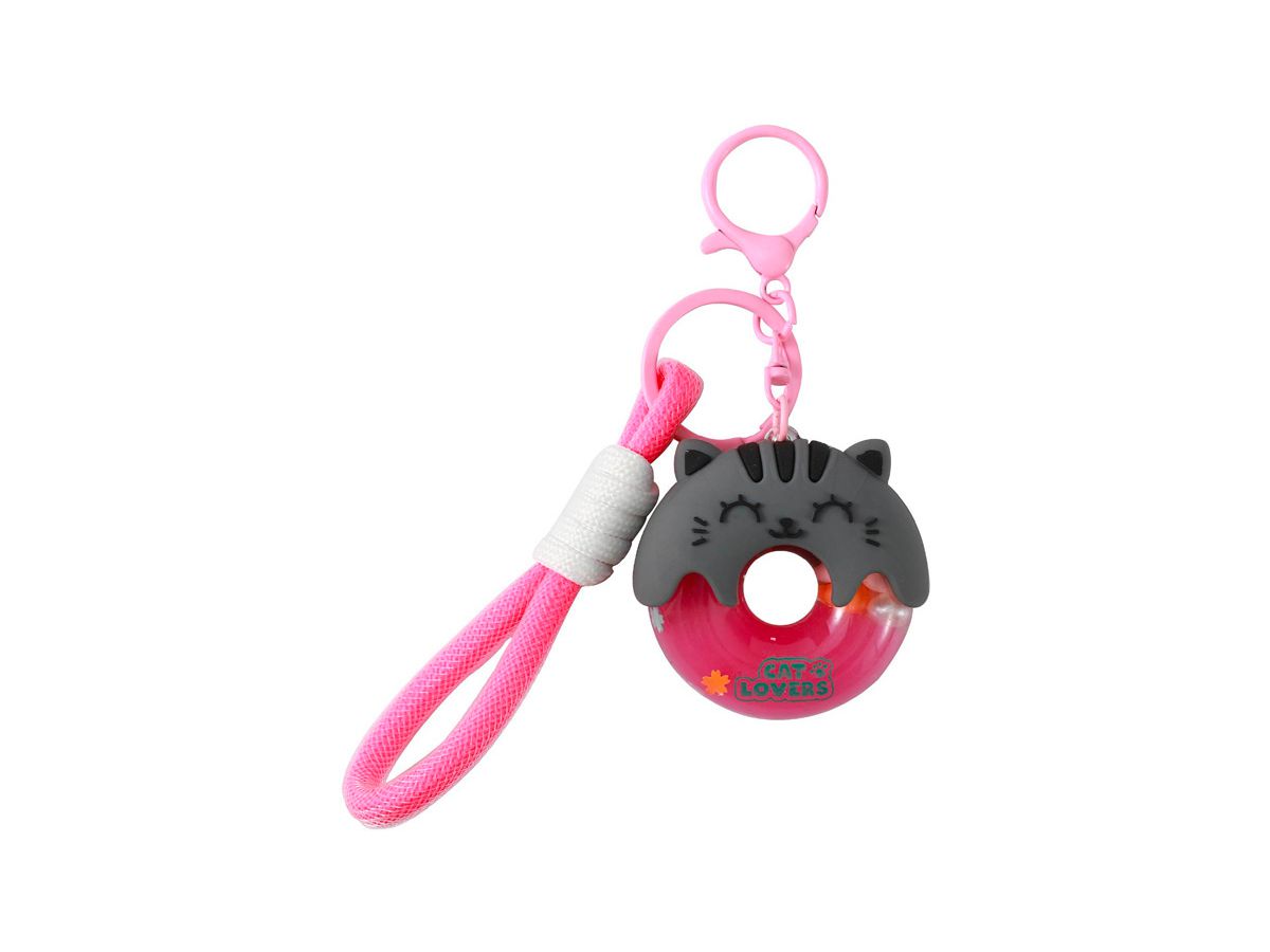 I-TOTAL Schlüsselanhänger Donut XL3067 Grey Cat (8053634005844)