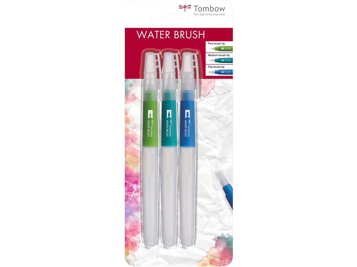 TOMBOW Wassertankpinsel WB-3P Set, 3 Stück (4003198160040)