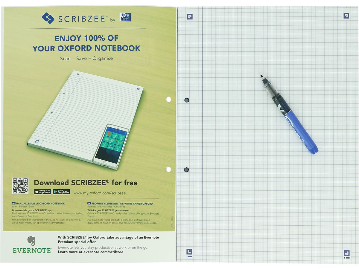 OXFORD Scuola taccuino A4 400075509 scacchiera 5mm ass. 100 f. (3020123202409)