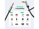UGREEN Cable 3.5mm Male/Male 10597 Straight angle flat,1m,(BB) (6957303815975)