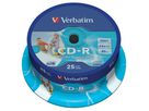 VERBATIM CD-R Spindle 80MIN/700MB 43439 52x fullprint m.L. 25 Pcs (0023942434399)