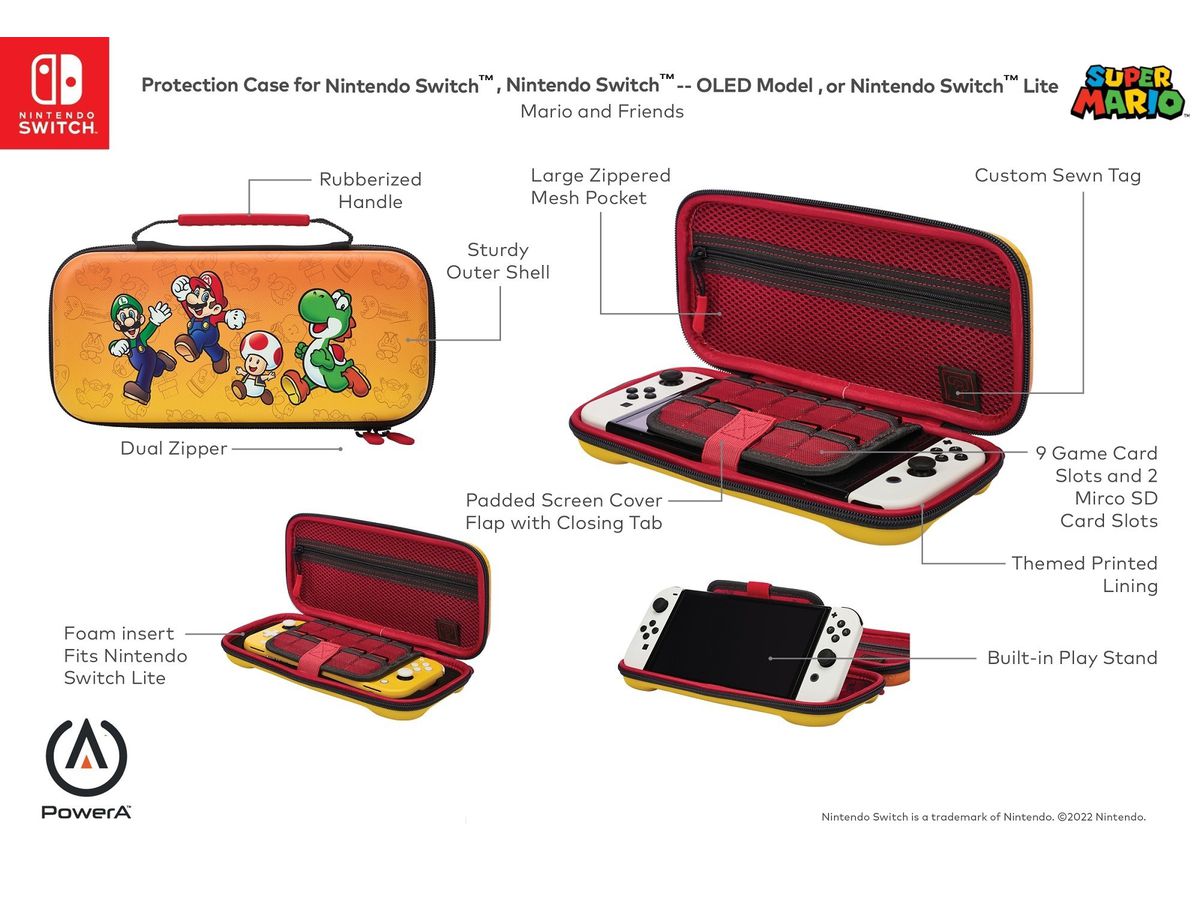 POWER A ProtectionCase NSW-NSW Lite NSCS0047-01 OLED , Mario and Friends (0617885032110)