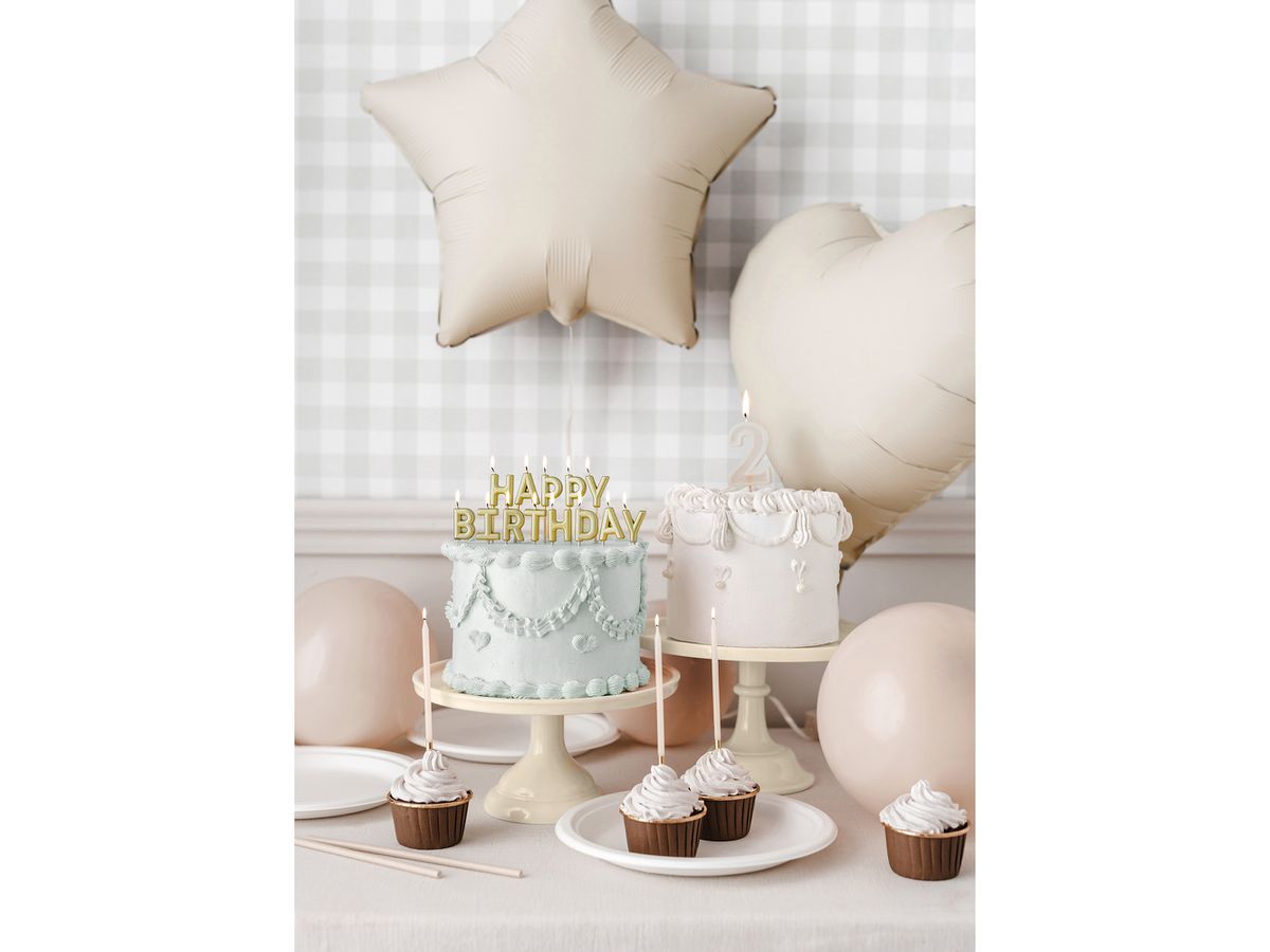 PARTYDECO Candele Happy Birthday SCS-13-019 oro (5904555032699)