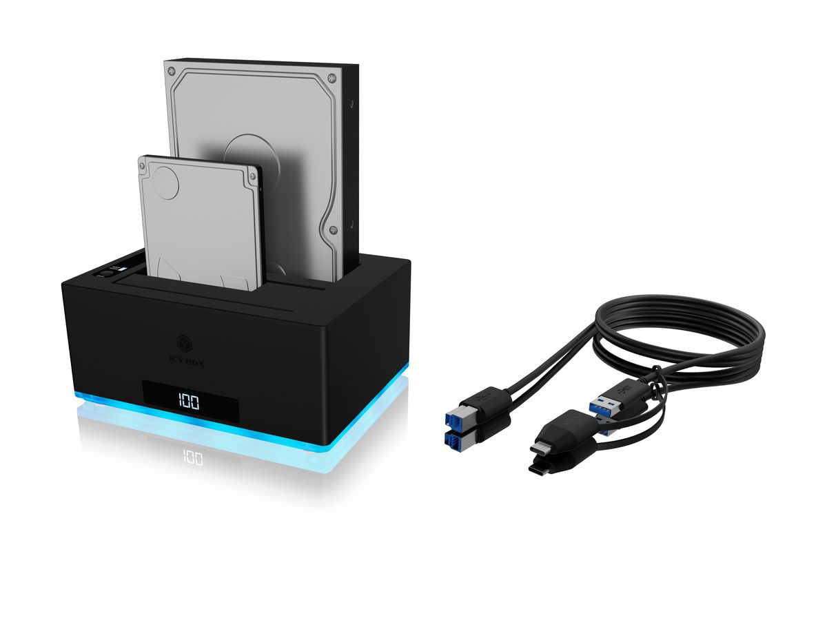 ICY BOX Docking- & Clonestation IB-127CL-U3 2 Bay Single Modus (4250078171591)