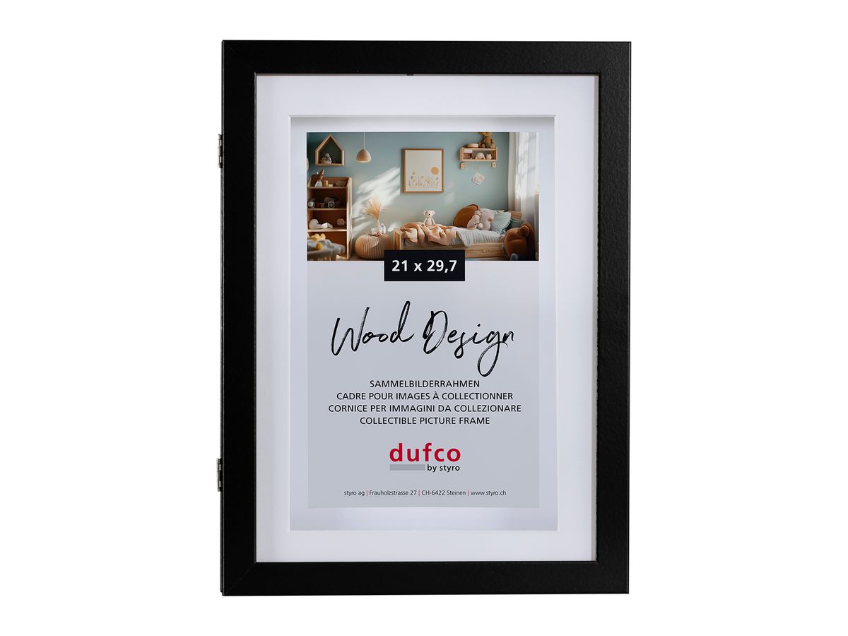 DUFCO Cadre photo 21x29.7cm 1620.10002 MemoryFrame, noir (7612176094962)